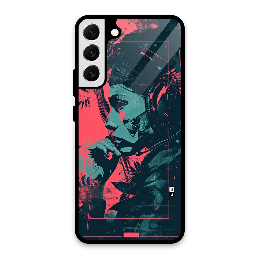 Musical Illustration Glass Back Case for Galaxy S22 Plus 5G