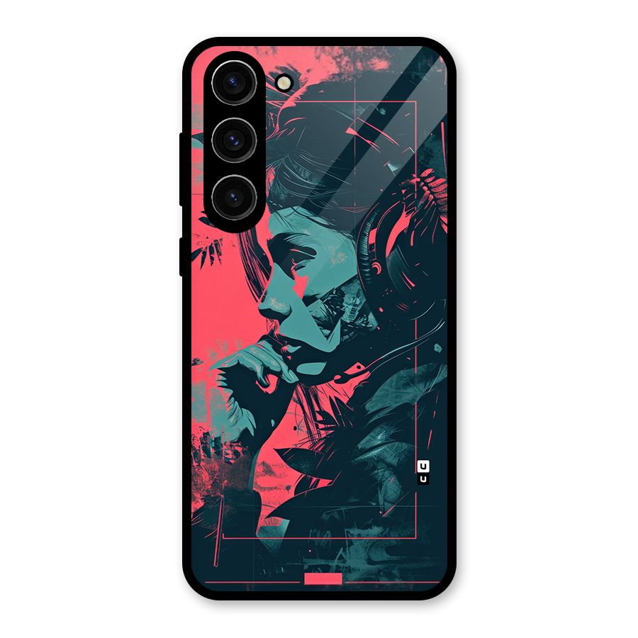 Musical Illustration Glass Back Case for Galaxy S23 Plus