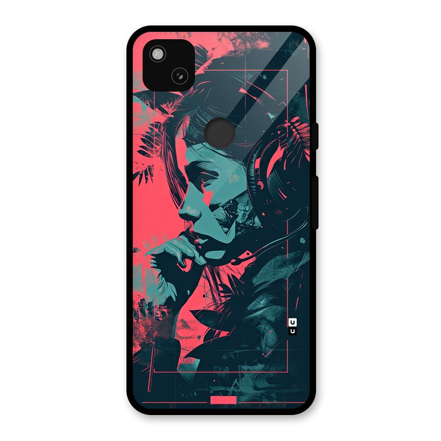 Musical Illustration Glass Back Case for Google Pixel 4a