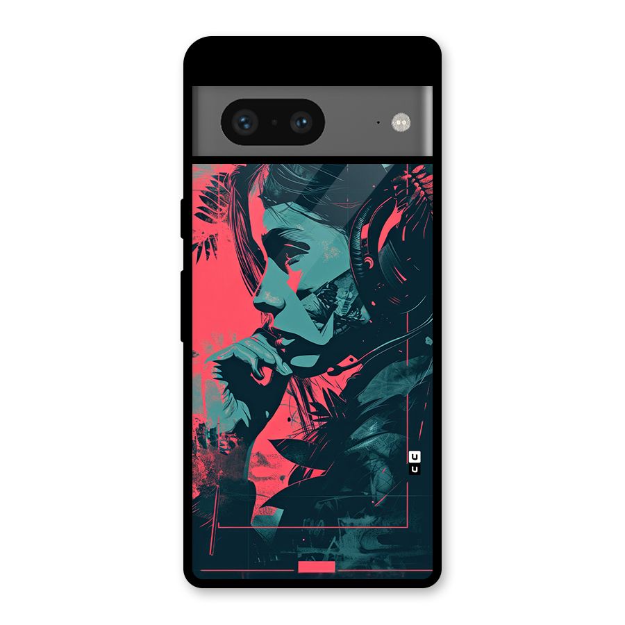 Musical Illustration Glass Back Case for Google Pixel 7