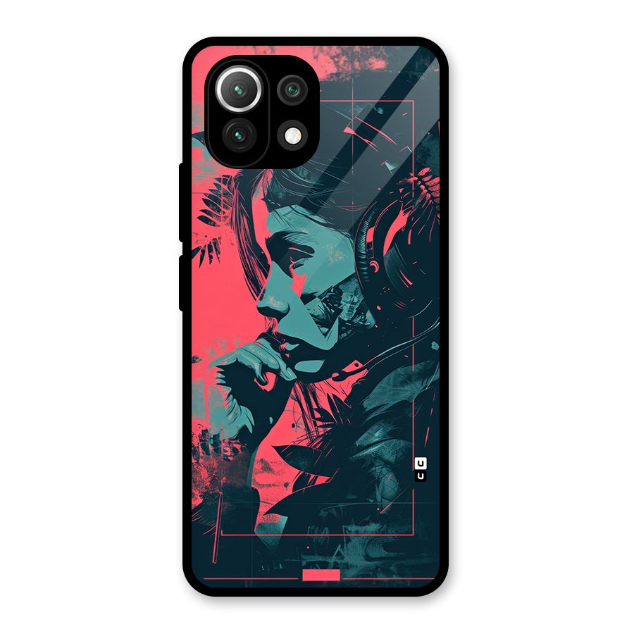 Musical Illustration Glass Back Case for Mi 11 Lite NE 5G