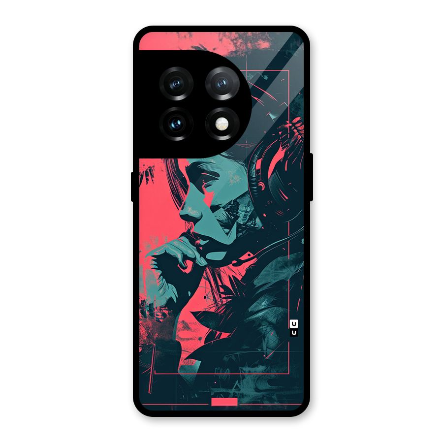 Musical Illustration Glass Back Case for OnePlus 11
