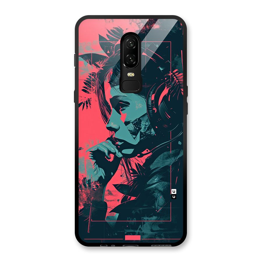 Musical Illustration Glass Back Case for OnePlus 6