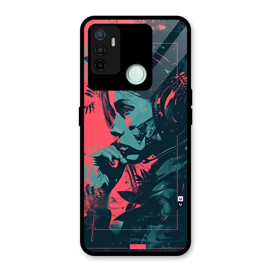 Musical Illustration Glass Back Case for Oppo A53