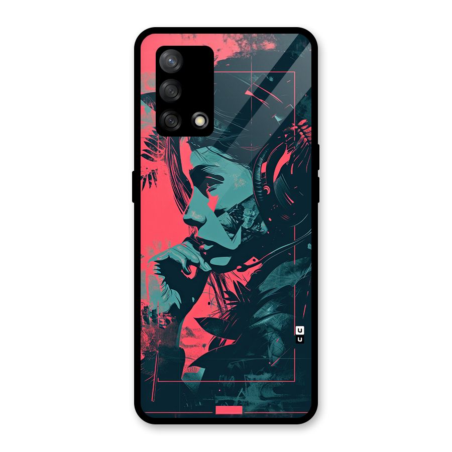 Musical Illustration Glass Back Case for Oppo F19