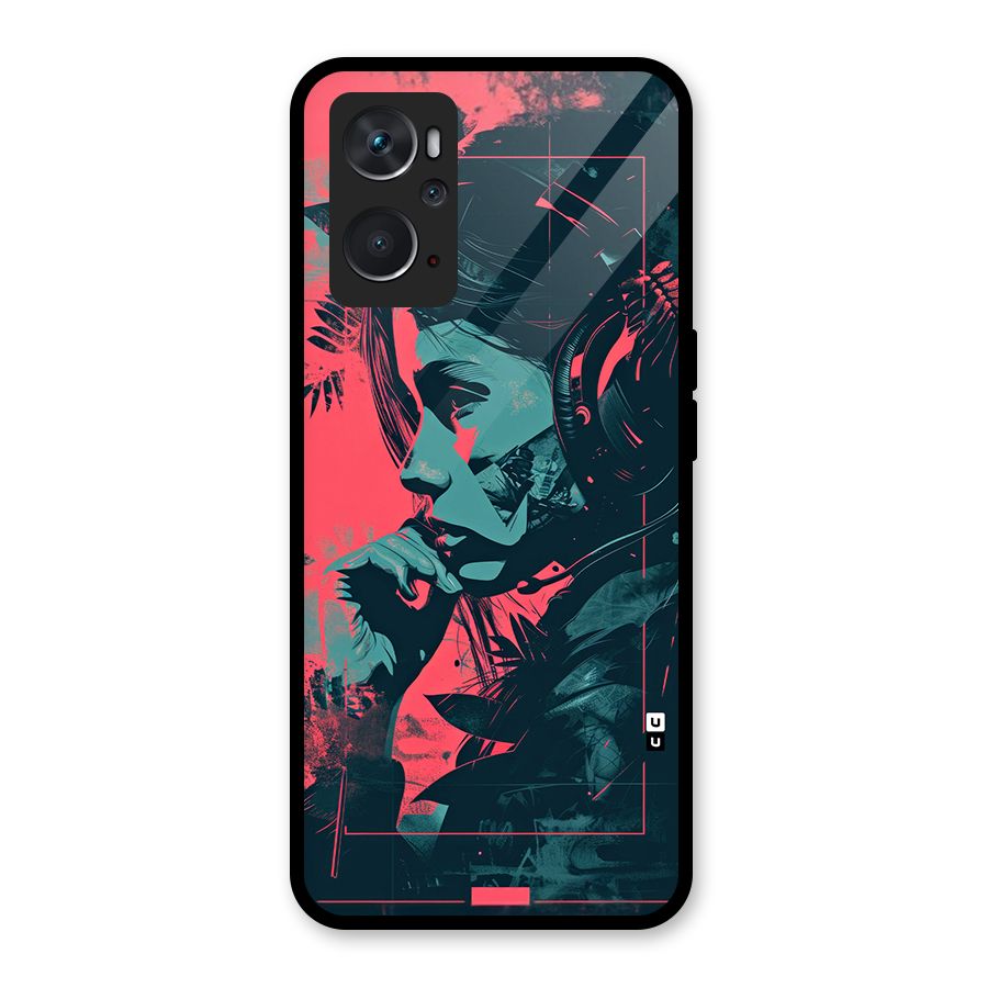 Musical Illustration Glass Back Case for Oppo K10 4G