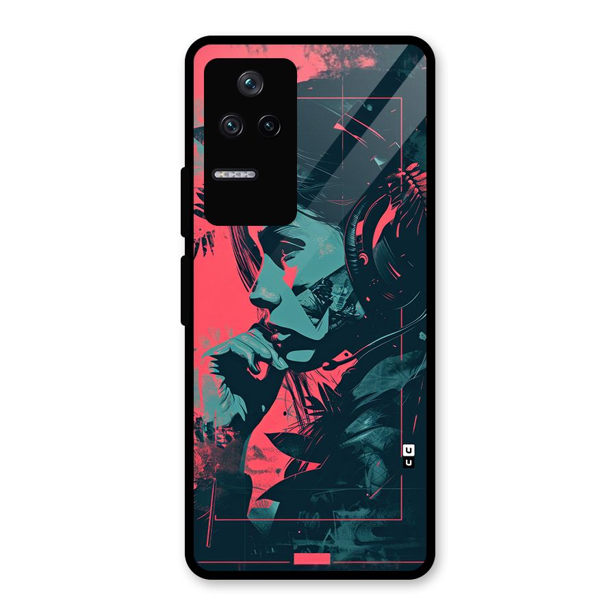 Musical Illustration Glass Back Case for Poco F4 5G