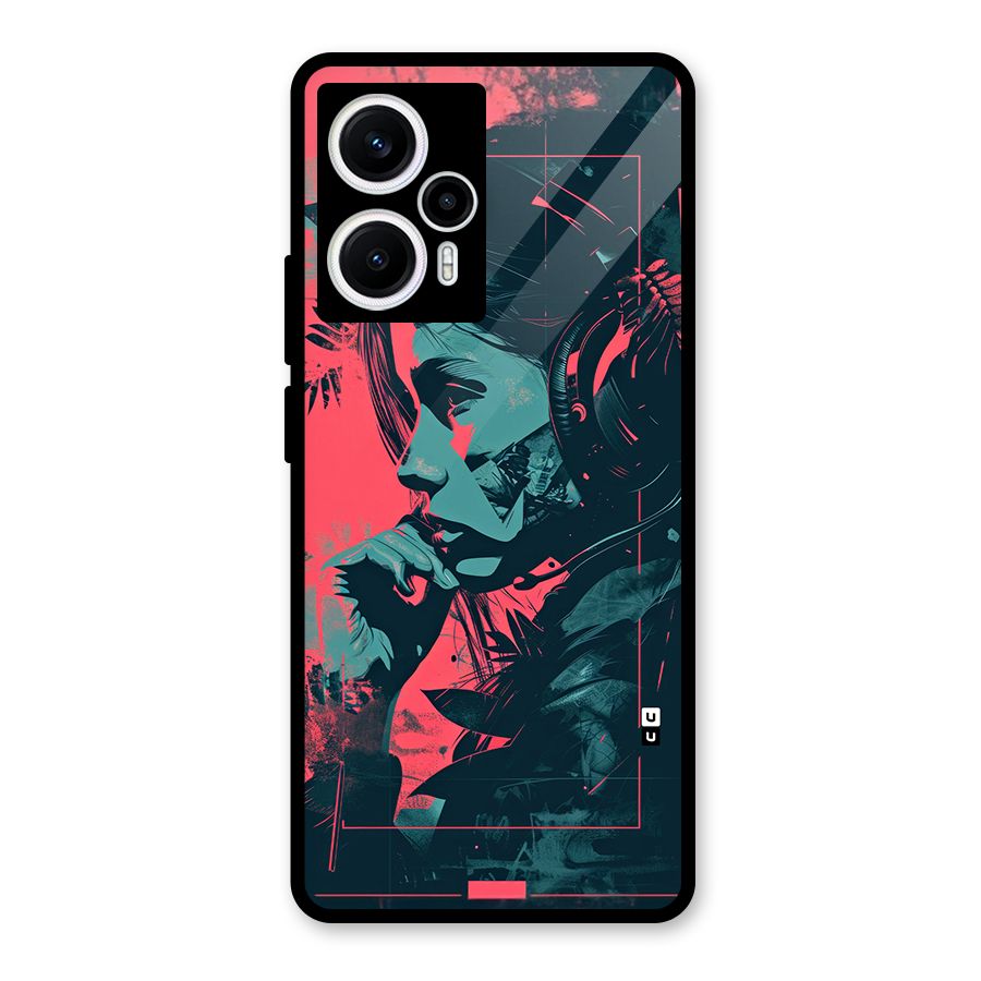 Musical Illustration Glass Back Case for Poco F5