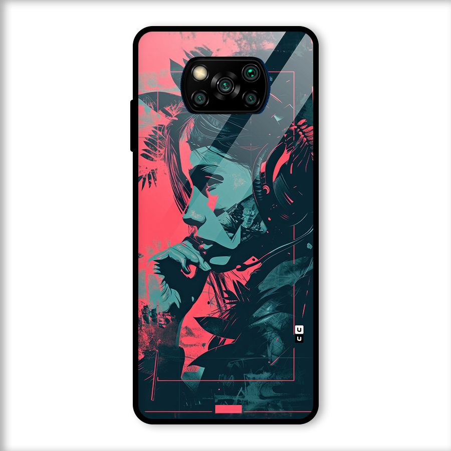 Musical Illustration Glass Back Case for Poco X3