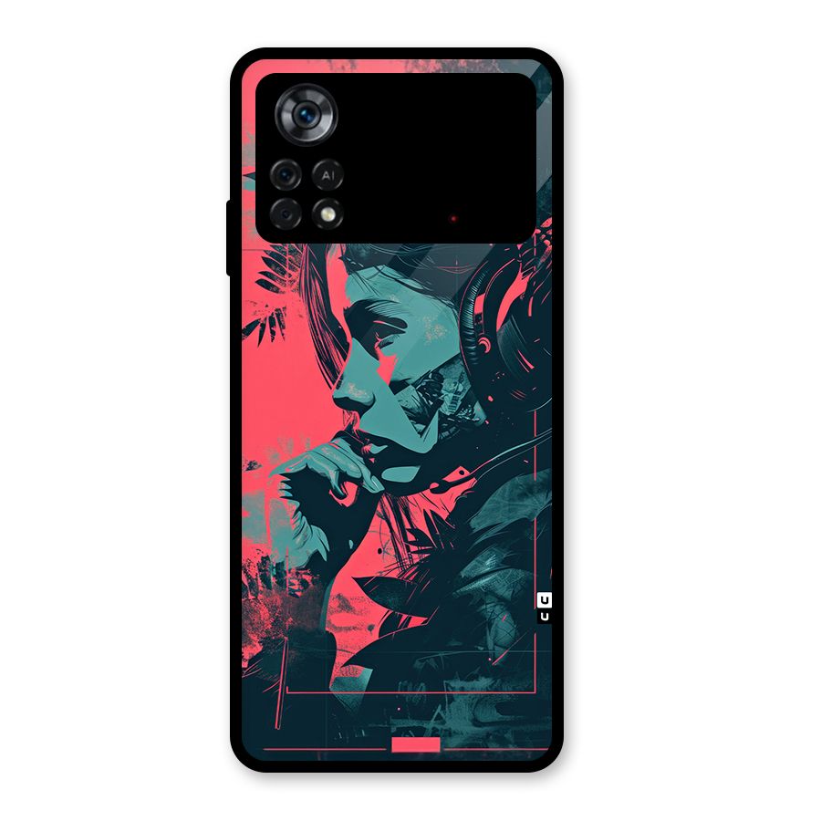 Musical Illustration Glass Back Case for Poco X4 Pro 5G