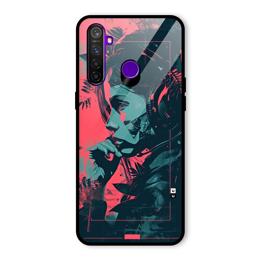 Musical Illustration Glass Back Case for Realme 5 Pro