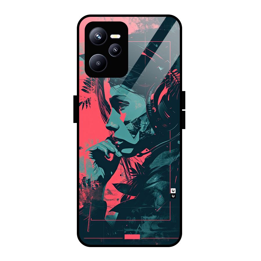 Musical Illustration Glass Back Case for Realme C35