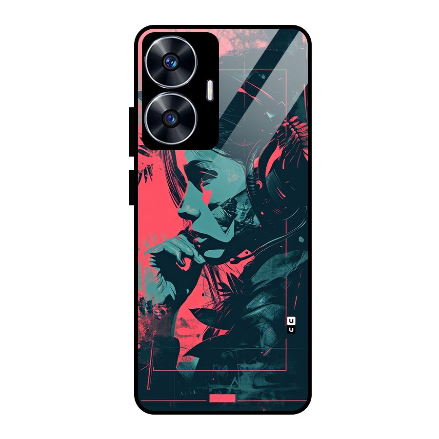Musical Illustration Glass Back Case for Realme Narzo N55