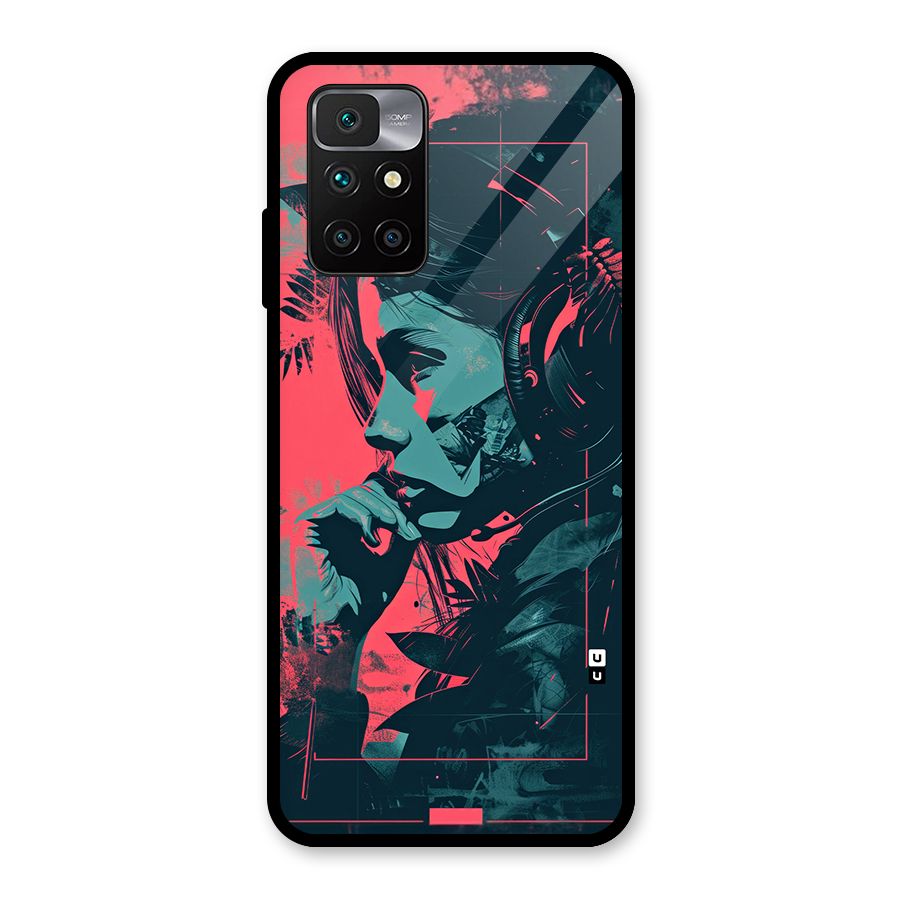 Musical Illustration Glass Back Case for Redmi 10 Prime