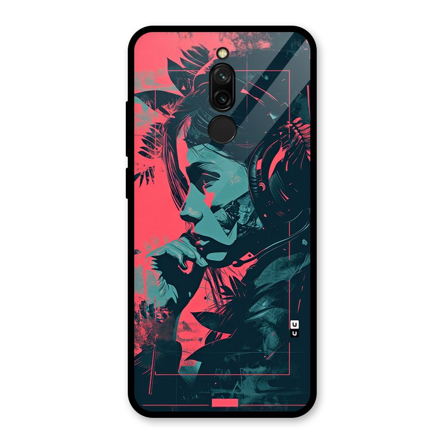 Musical Illustration Glass Back Case for Redmi 8