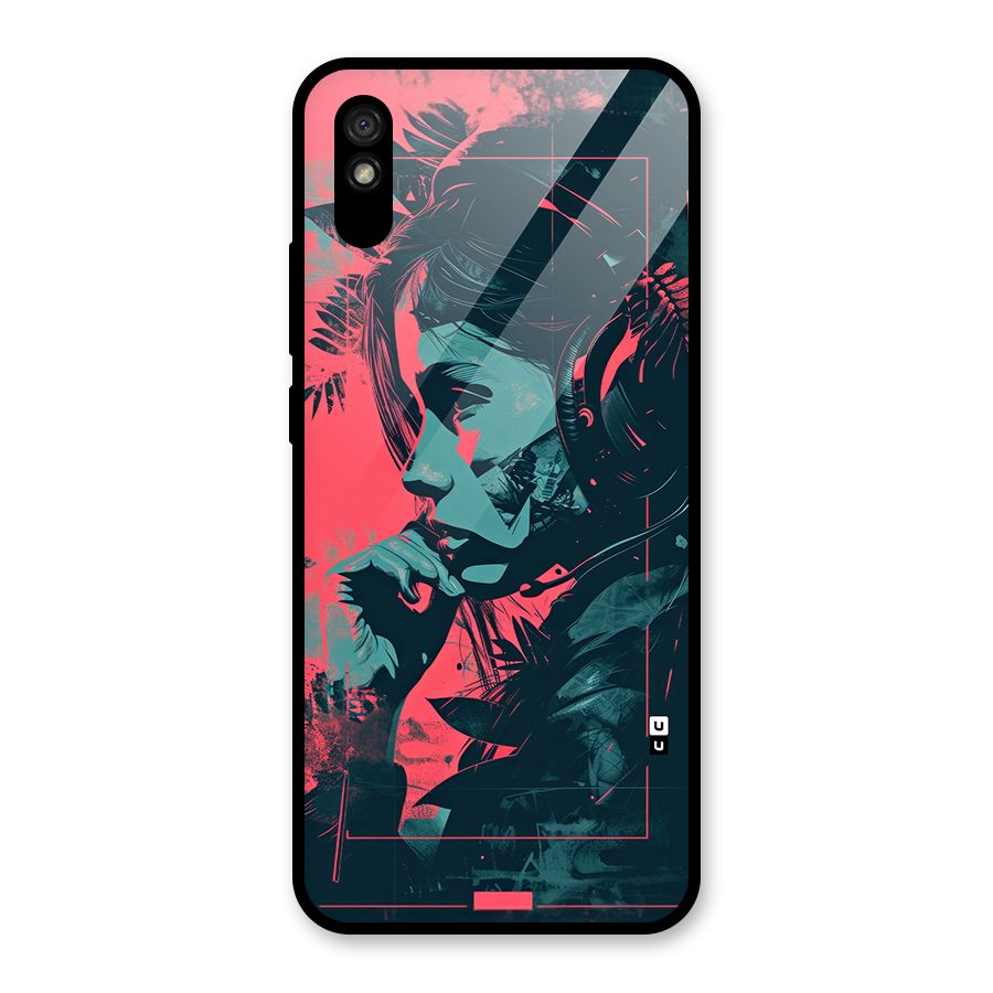 Musical Illustration Glass Back Case for Redmi 9A