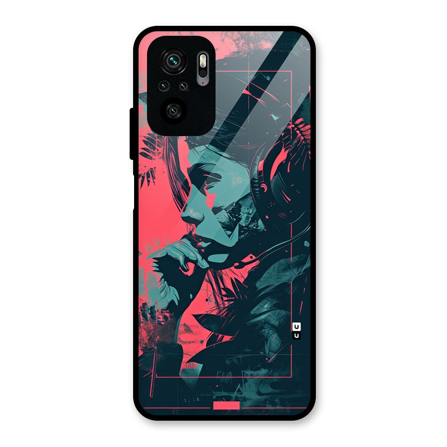 Musical Illustration Glass Back Case for Redmi Note 11 SE