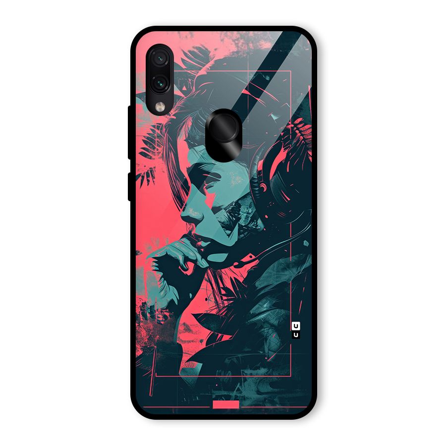 Musical Illustration Glass Back Case for Redmi Note 7S