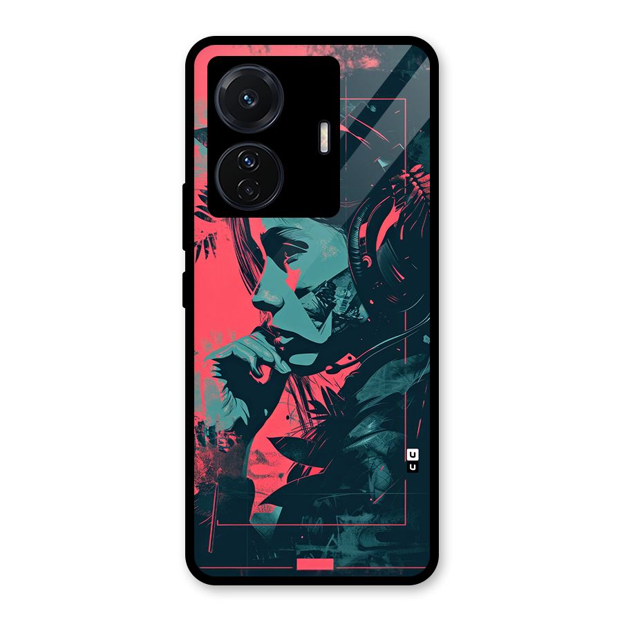 Musical Illustration Glass Back Case for Vivo T1 Pro