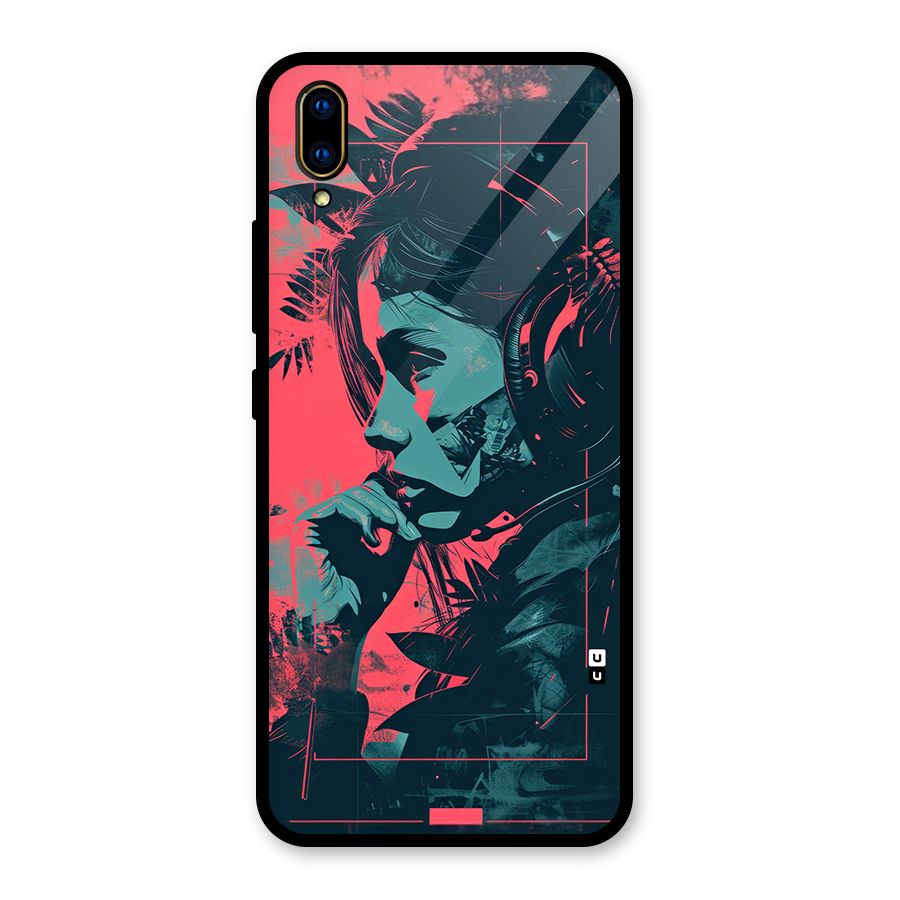 Musical Illustration Glass Back Case for Vivo V11 Pro