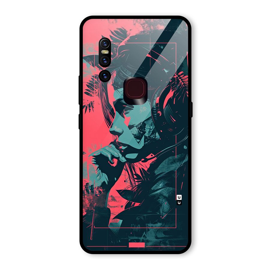 Musical Illustration Glass Back Case for Vivo V15