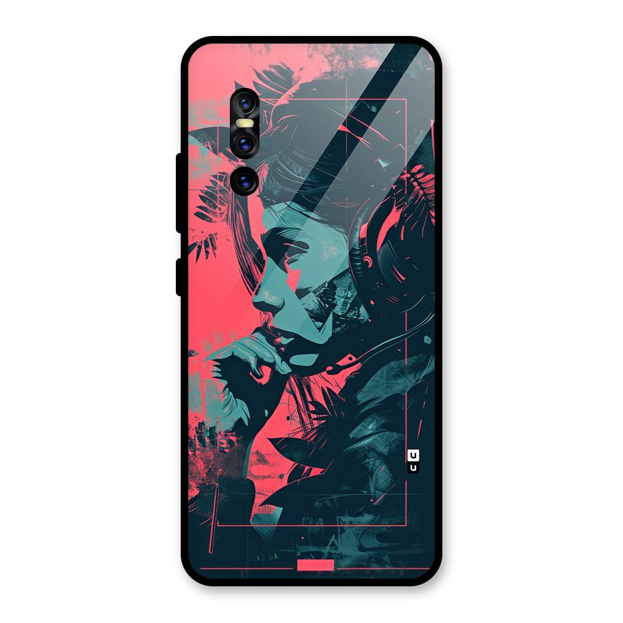 Musical Illustration Glass Back Case for Vivo V15 Pro