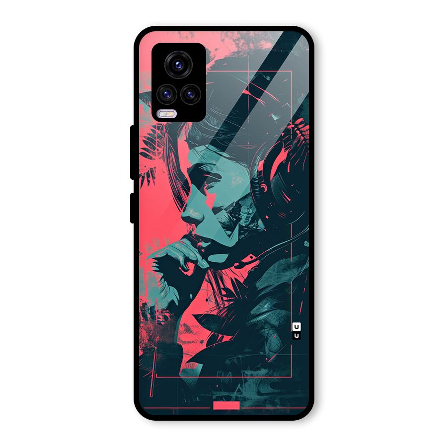 Musical Illustration Glass Back Case for Vivo V20