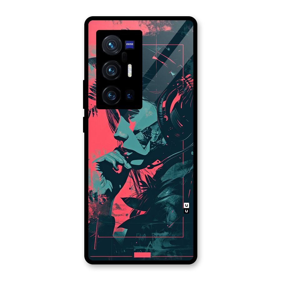 Musical Illustration Glass Back Case for Vivo X70 Pro Plus