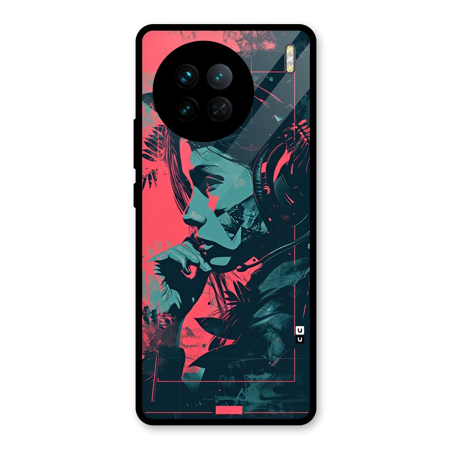 Musical Illustration Glass Back Case for Vivo X90