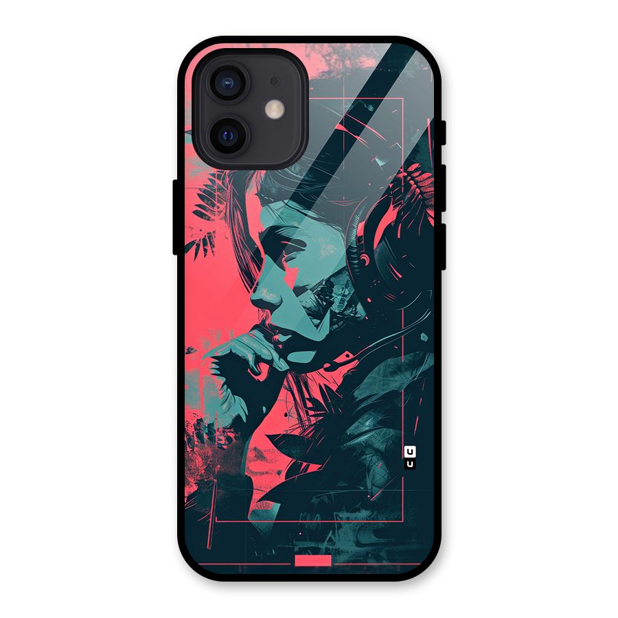 Musical Illustration Glass Back Case for iPhone 12