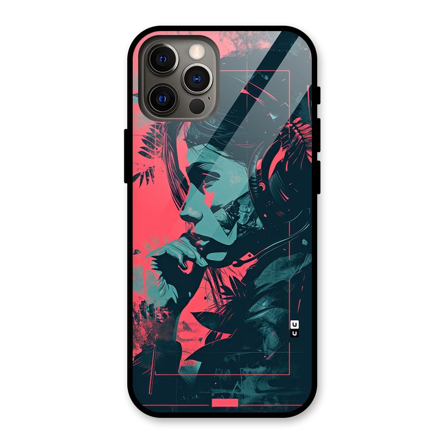 Musical Illustration Glass Back Case for iPhone 12 Pro
