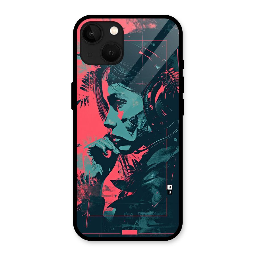 Musical Illustration Glass Back Case for iPhone 13