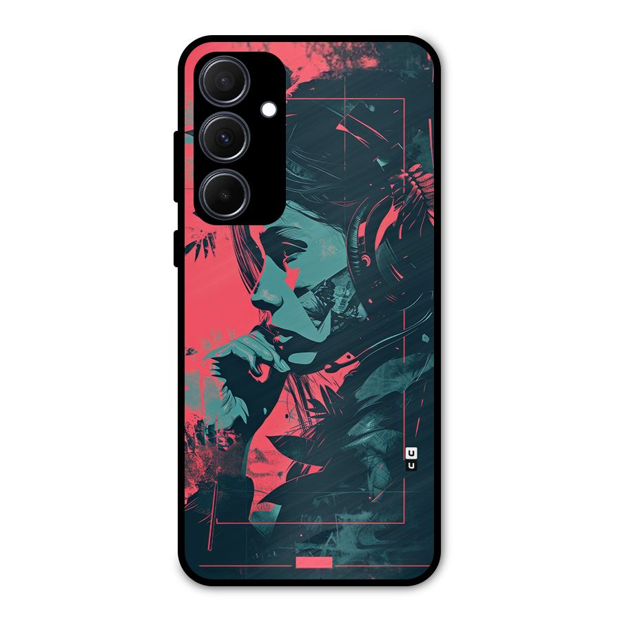 Musical Illustration Metal Back Case for Galaxy A35