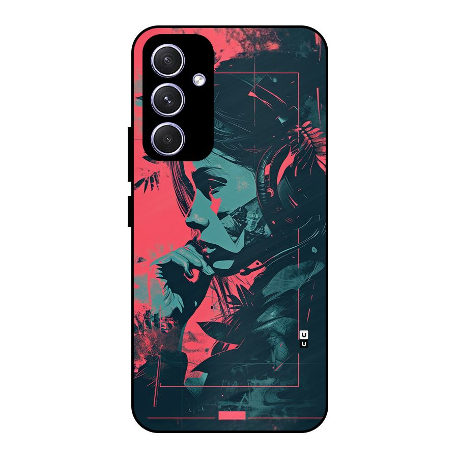 Musical Illustration Metal Back Case for Galaxy A54