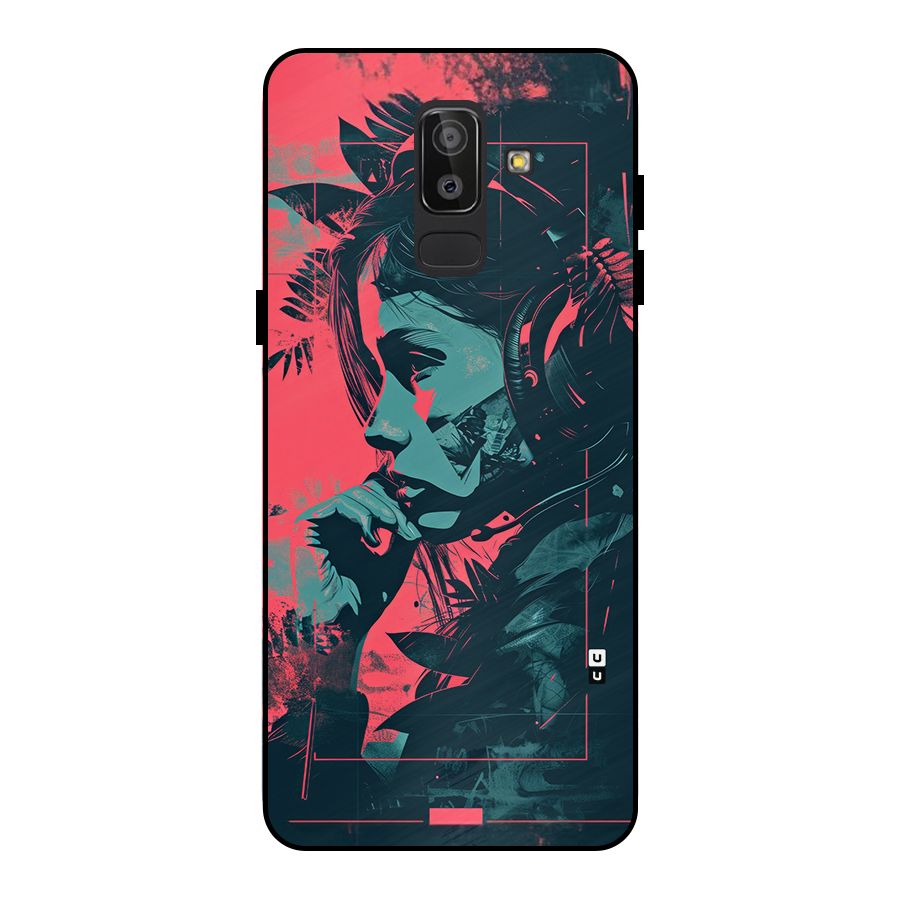 Musical Illustration Metal Back Case for Galaxy J8