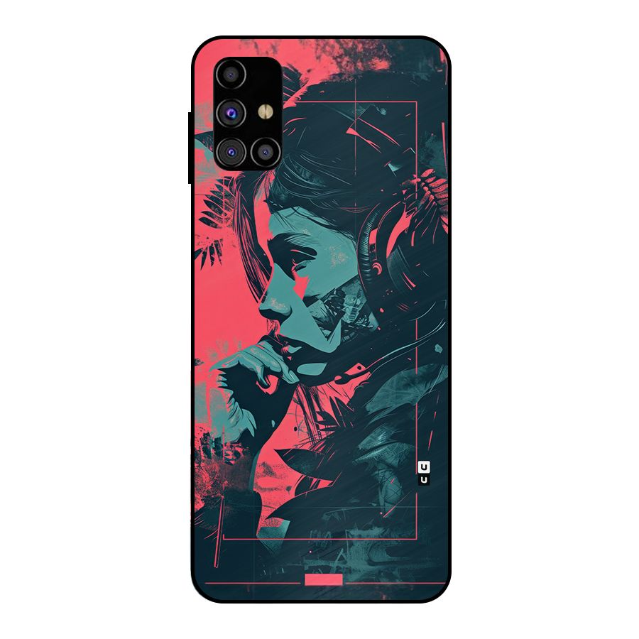 Musical Illustration Metal Back Case for Galaxy M31s