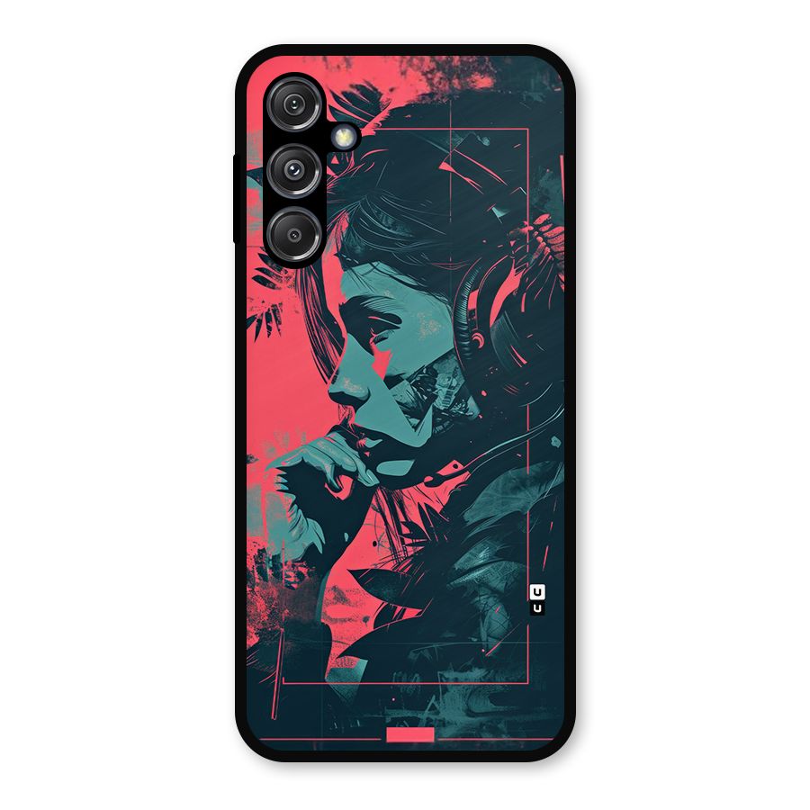 Musical Illustration Metal Back Case for Galaxy M34 5G
