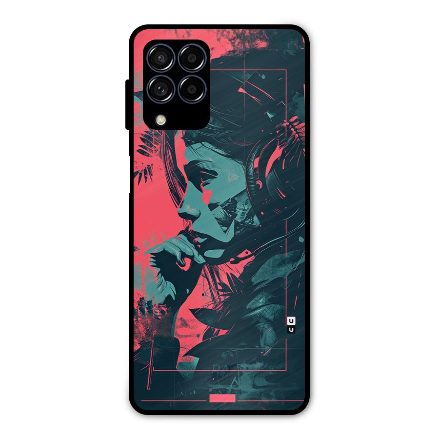 Musical Illustration Metal Back Case for Galaxy M53 5G