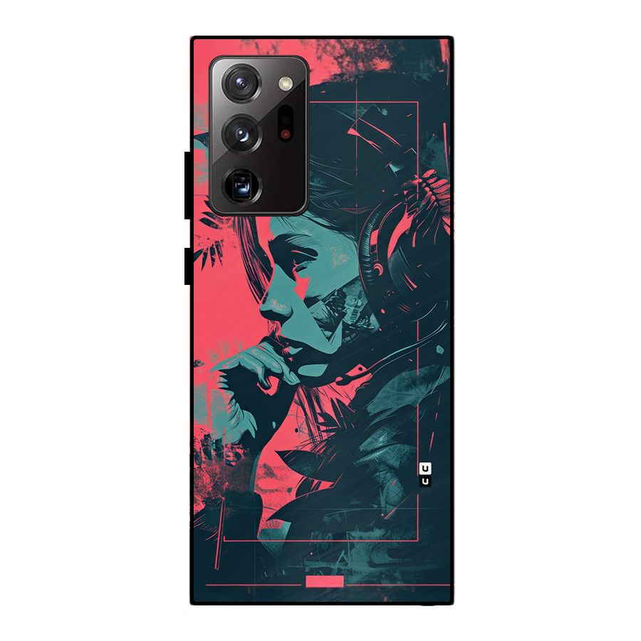 Musical Illustration Metal Back Case for Galaxy Note 20 Ultra 5G