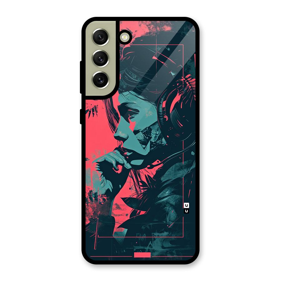 Musical Illustration Metal Back Case for Galaxy S21 FE 5G (2023)