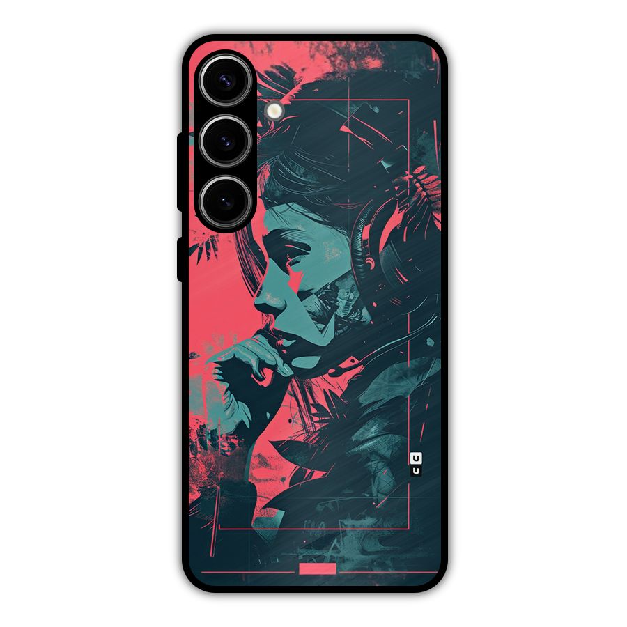 Musical Illustration Metal Back Case for Galaxy S24 Plus