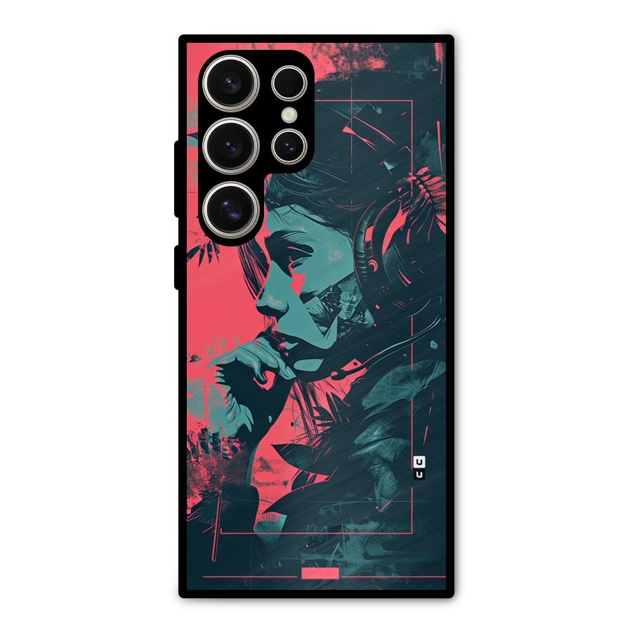 Musical Illustration Metal Back Case for Galaxy S24 Ultra