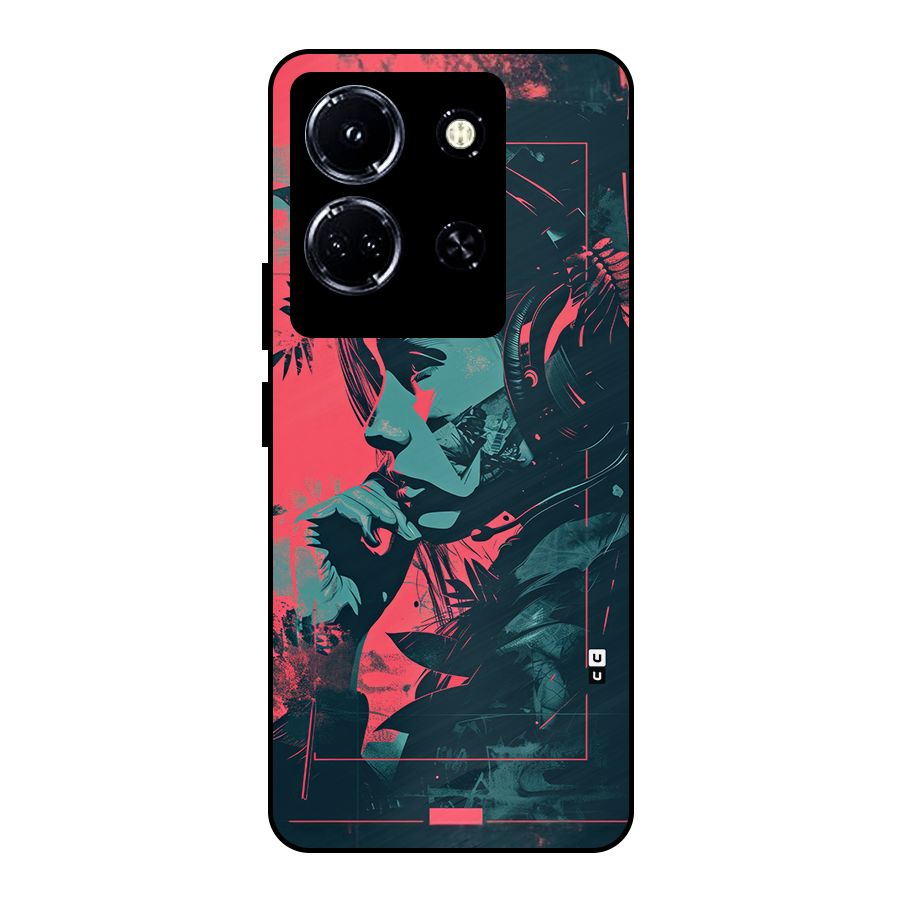 Musical Illustration Metal Back Case for Infinix Note 30 5G