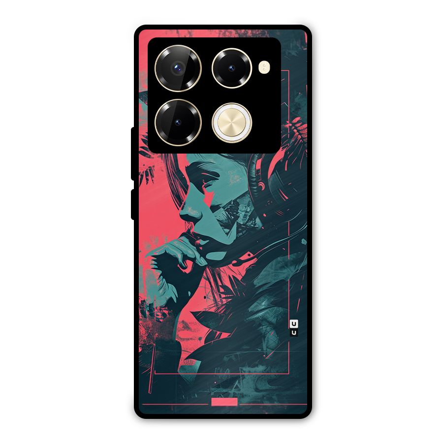 Musical Illustration Metal Back Case for Infinix Note 40 Pro