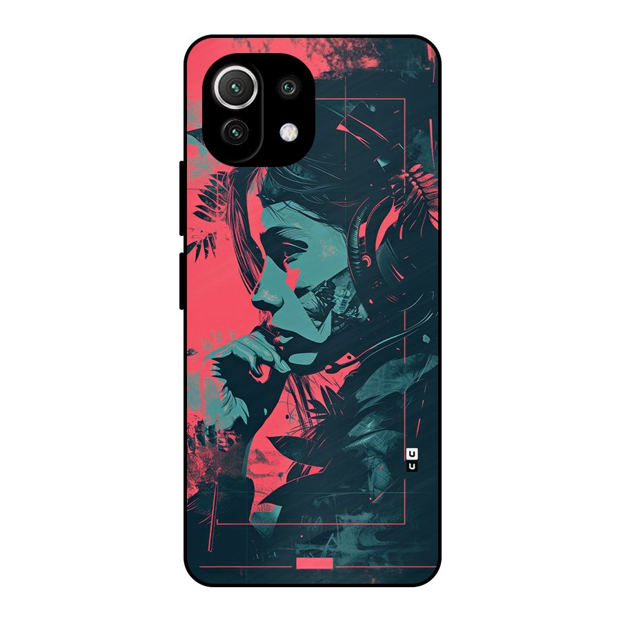 Musical Illustration Metal Back Case for Mi 11 Lite NE 5G
