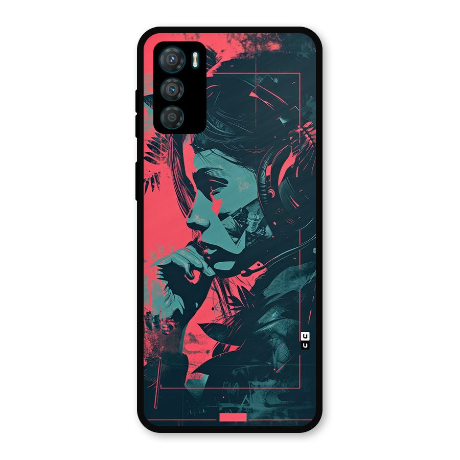 Musical Illustration Metal Back Case for Moto G42