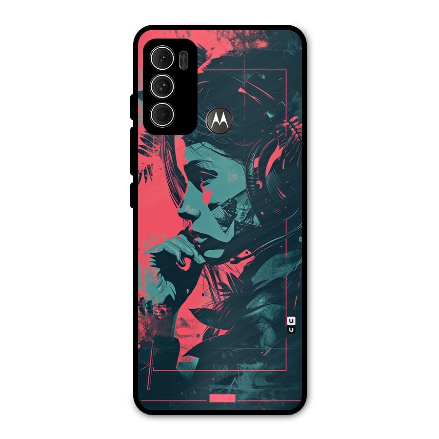 Musical Illustration Metal Back Case for Moto G60