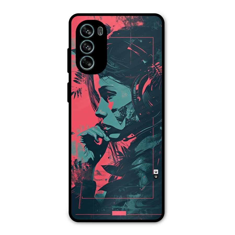 Musical Illustration Metal Back Case for Moto G62