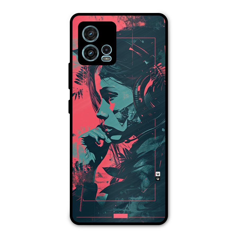 Musical Illustration Metal Back Case for Moto G72