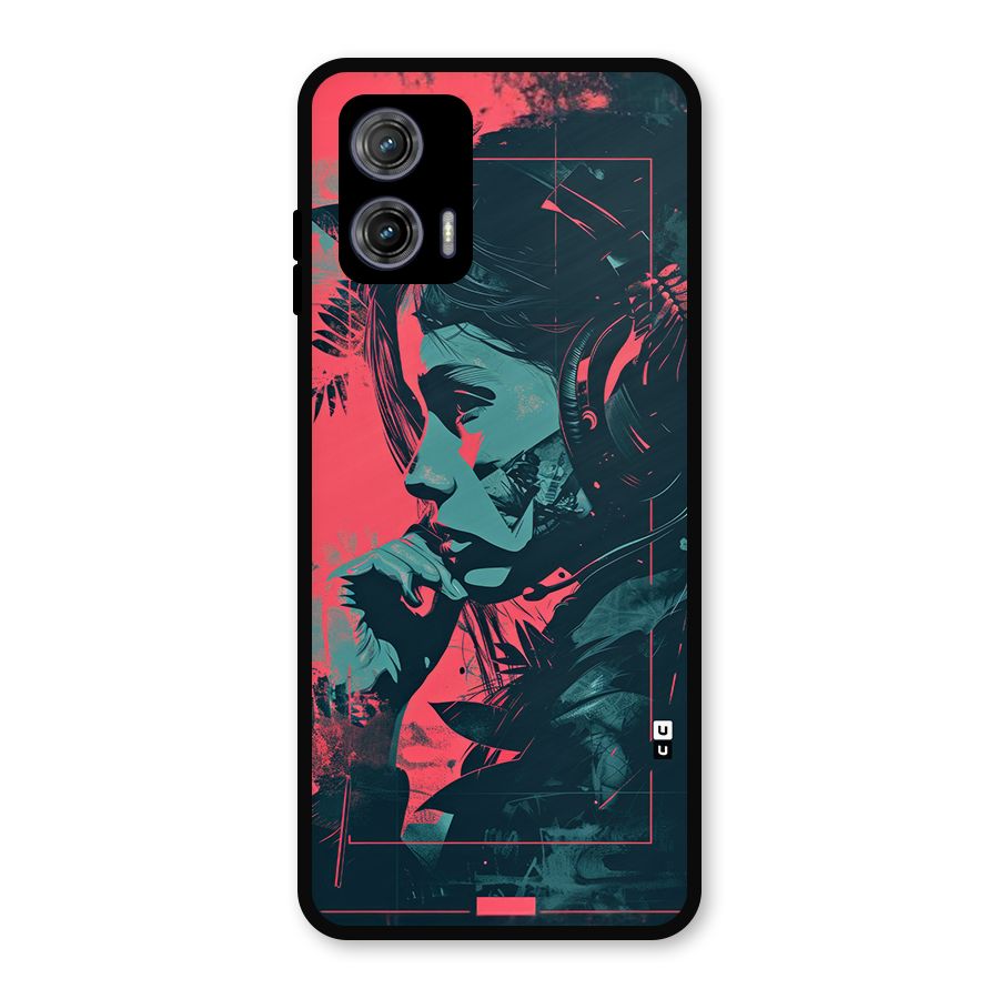 Musical Illustration Metal Back Case for Moto G73